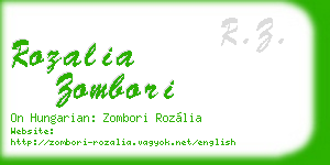 rozalia zombori business card